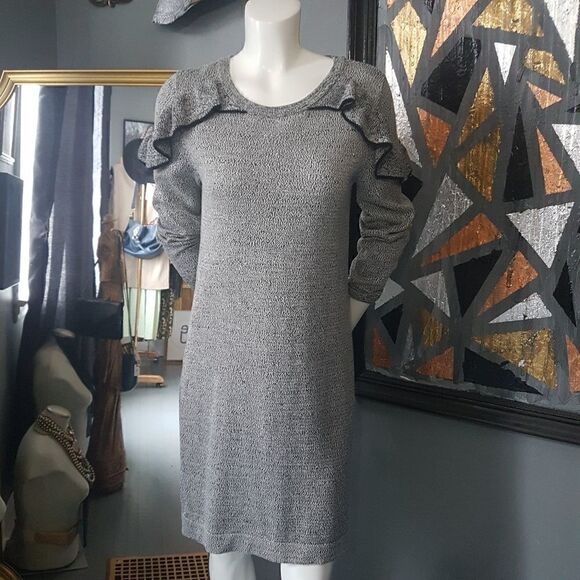 Dalia Ruffled Sweater Dress  - Picture 7 of 9